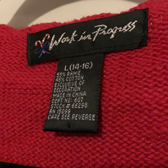 Work in Progress Christmas Sweater Vest AS IS - Picture 4 of 6